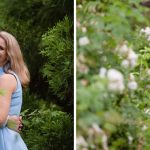 garden engagement portrait photography